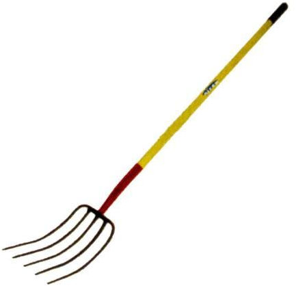 Sifer Manico Forcone Metallo Giallo 5 Denti 9-3/4x12-1 SI92804