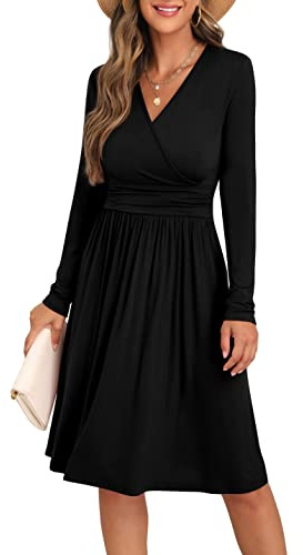GRECERELLE Womens Summer Wrap Dress Ladies Casual Ruffle Short Sleeve V-Neck Floral Beach Dresses for Women