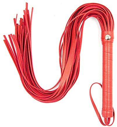 chenyesun Fouet Cravache d'équitation Fouet pour Les Sports D'équitation en Plein Air, L'entraînement à L'équitation Et Plus,Whip Performance Prop Flogger (Rouge)
