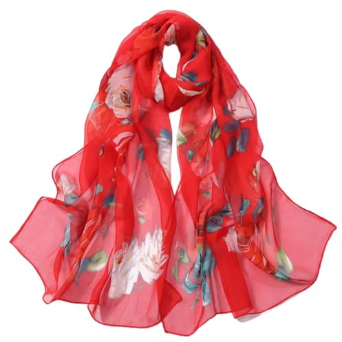 FAIRYGATE Seidentuch Damen Bandana Damen Chiffon Stola Schal Festliche Langschal für Abendkleid oder Brautkleid 20A54