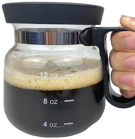 EXIGENT Coffee Glass Pot Tea Cup Mug Collectible 16 Oz Ounces (CoffeePot)