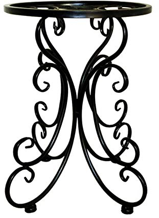 NOVSKI Blumenständer Tisch Blumenleiter Dekorative Pflanzentreppe für Innen Wohnzimmer Indoor Outdoor Garten Dekoration, Blumenständer Metall Vintage, Blumenhocker - schwarz