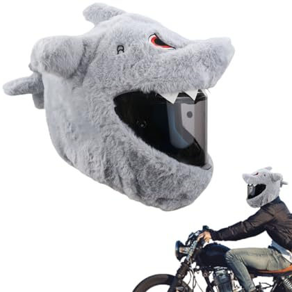 Tioheam Motorradhelm Abdeckung Plüsch Motorradhelm Überzüge, Cartoon Helmüberzug Für Motorradhelm, Integralhelm Schutzhülle Hutschutz, Für Motorradhelm, Umfassende Wärme (Helm Nicht Inbegriffen)