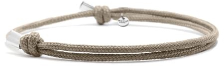 Nato Cuff - Paracord 2 mm armband - Handgjort i Frankrike - Justerbara herr- eller damsmycken, ajustable, Nylon Silver