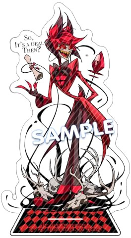 Xinchangda Hazbin Hotel Anime Figure Acrilico Stand Alastor/Angel Dust/Charlie Morningstar/Vaggie Model Statue Desktop Display Standing Figure