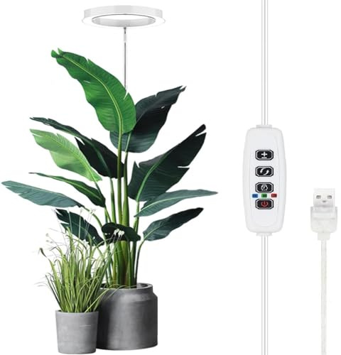 Ailgely Pflanzenlampe LED, Pflanzenwachstumslicht Stehlampe Vollspektrum Pflanzenlicht für Zimmerpflanzen Sonnenlicht mit Zeitschaltuhr 3/9/12 Stunden für Große Kleine Pflanzen, 10 Helligkeit