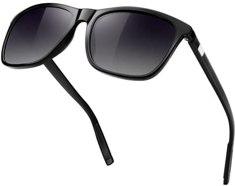 KANASTAL Sonnenbrille Damen Herren Polarisierte | Verspiegelt, Klassische Retro Rechteckig, UV400 Schutz, Anti Glare, Transparent Rahmen, Al-Mg Bügel, Wandern Angeln, Alltag