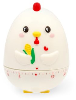 Legami - Küchentimer, Motiv Hen, manuell verstellbar, 60 Minuten, ohne Batterie, Durchmesser 6 cm, Höhe 8 cm