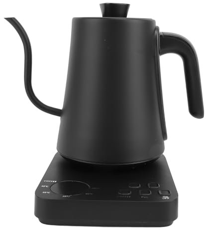 Hervidor Eléctrico de Cuello de Cisne, Control de Temperatura, Pantalla LCD, Función de Calentamiento, 3-5 Minutos de Ebullición Rápida para café, Caldera de Agua Interior de