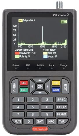 Digitaler Satellitenfinder, 950 Bis 2150 MHz Satellitenfinder-Messgerät, DVB S2X S2 S Signalempfänger mit 3,5-Zoll-Bildschirm, Satellitenerkennung Zum Anpassen der Sat-Schüssel