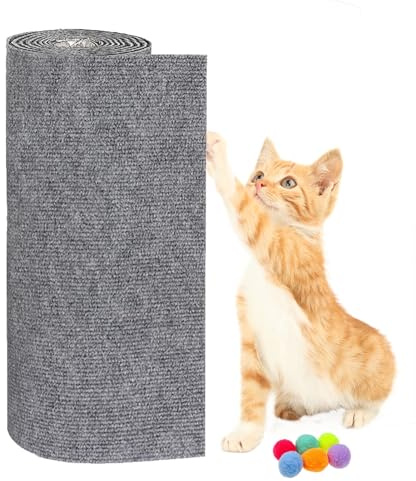 CYHTYM Griffoir Chat Canapé Tapis à gratter pour Chat, Protection de canapé Contre Les Rayures des Chats, Tapis à gratter Auto-adhésif à découper(60x200cm/23.6x78.7)
