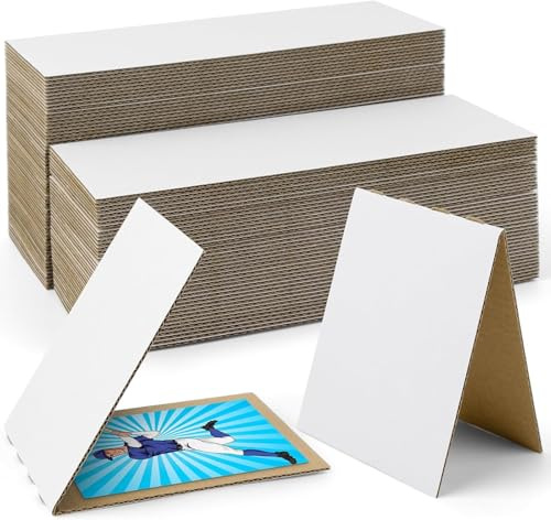 50 Cardboard Sleeves Folded Flat Vending 3 x 4.5 Sports Trading Card Folders, Mail, Shipping, Stiffeners Insert