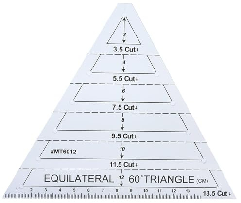 Dreieckige Quilt-Vorlagen, Acryl-Dreieck, Hohe Transparenz, Originalmaßstab, Schneider-Lineal Zum Quilten von Schichtkuchen, Stoffstreifen