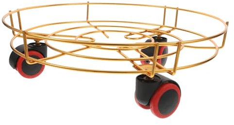 BELLIFFY Carrello Portafiori Rotondo con Ruote Vassoio Mobile per Vasi di Fiori Base in Plastica per Fioriera con Rotelle Rastrelliera per Giardino Esterno