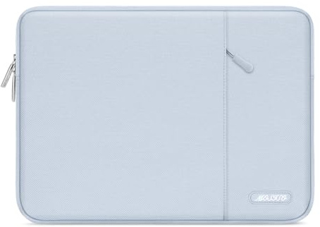 MOSISO 14 inch Laptop Case Compatible with HP Dell ASUS Acer, Baby Blue | Compatible with HP Lenovo Dell ASUS Acer,HP Stream, Polyester Vertical Sleeve Slim Computer Carrying Case with Pocket