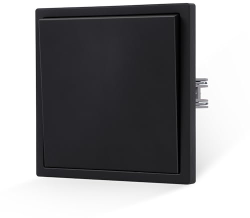 JIMEIDA Interruptor de luz negro de 1 vía, 1 vía, tacto suave, con pinza de conexión, interruptor empotrable, 10 A, 250 V