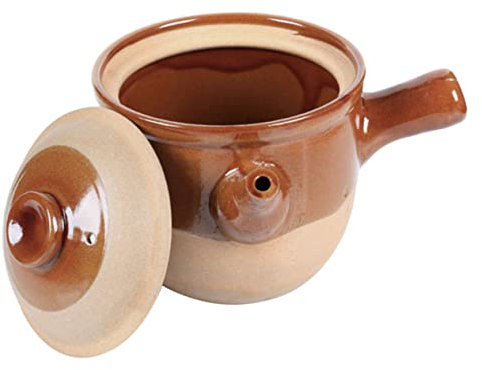 CIYODO Casseruola Per Stufati e Medicine in Terracotta Da 1,5l Manico Antiscottatura e Antiscivolo, Bollitore in Terracotta Resistente Ad Alte Temperature Per Tisane, Tè e Zuppa Tradizionale Cinese