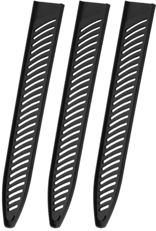 sourcing map 3Pcs Knife Cover Sleeves Blade Edge Guards for 9.5 Carving Knife Protector Universal Blade Sheath for Kitchen, Black