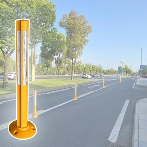 Paletto flessibile di sicurezza in plastica, per parcheggio/marciapiede/strada, con base rimovibile durevole