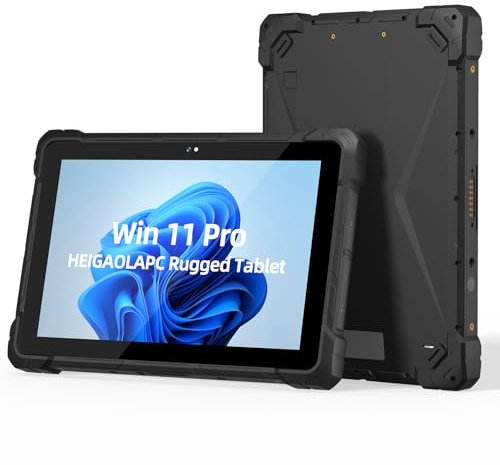 HEIGAOLAPC IP67 Rugged Tablet, N100 (up to 3.4GHz), 8GB RAM 128GB ROM, 10,1 Zoll Windows 11 Pro Industrie Tablet PC with 8000mAh/7.6V Battery USB3.0 /FHD pour l'extérieur