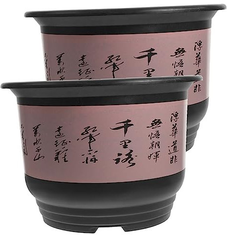 Toyvian 2pezzi Vaso in Plastica Per Vasi Per Piante Da Interno Di Drenaggio Adatti Per Fiori e Altre Piante Per Decorazioni Primaverili Per Esterni Giardino Ufficio o Altri Luoghi