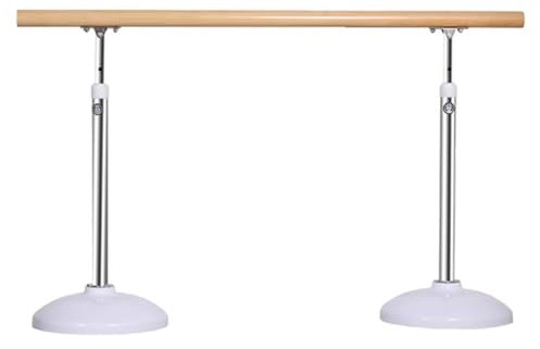 ASumPio Ballettstange, tragbare Ballettstange für kleine Räume, mit 31,5–47,2 Zoll höhenverstellbarer Stange, für das Tanz-Stretching im Heim-Fitnessstudio,Metallic-150cm/59in