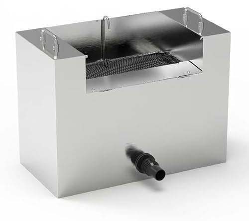 Schiumatore per laghetto in acciaio inox, pompa ad alto flusso e collettore di detriti per una pulizia efficiente della piscina e riduzione del fango