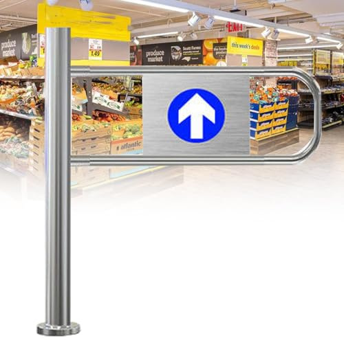 Automatic Swing Gate One Way Door Self Closing Entrance Exit Device for Hallways Adjustable 50 100cm Width Ideal for Home Security & Pet Control Left Door 90 * 100cm