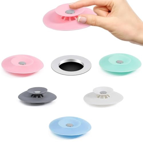 5 Stück abflusssieb silikon,Haarsieb Dusche,Abflusssieb Dusche für Badezimmer, Badewanne, Waschbecken, Küche und Badezimmer
