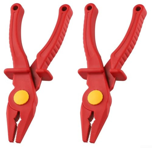 Vilgftyiet Pinza a becco piatto isolata VDE da 19,7 cm, per elettricisti, 1000 V, manico ergonomico per comfort e sicurezza nel lavoro dal vivo