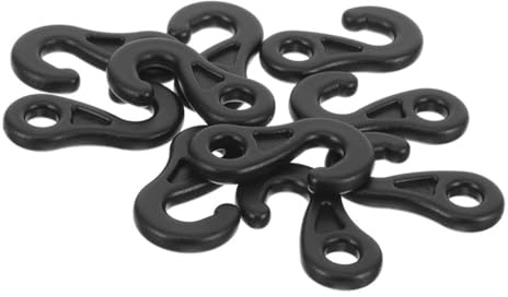 VICASKY 50 Pezzi Ganci per Tende da Campeggio in Plastica Alta Resistenza Ganci Fissi per Fissaggio Tende e Teloni Accessori Campeggio Resistenti al Vento per Uso Esterno