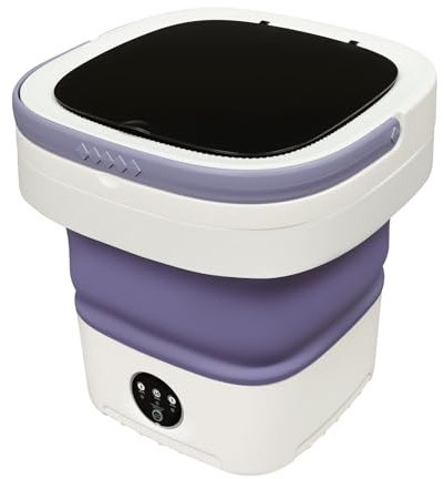 Mini machine à laver pliable de 12 l avec essoreuse et panier de séchage, portable, pour sous-vêtements et vêtements de bébé, voyage, camping-car, 36 W silencieuse