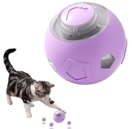 Palla interattiva Cane, Pallina rimbalzante, Dotato di due modalità di gioco, giocattolo intelligente per cani con luci a LED, per cani di piccole e medie dimensioni e gatti (colore viola) (viola