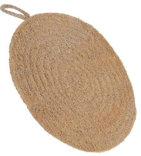 OSALADI 20cm Double-layer Loofah Sponge Steamer Mat Liners, Non-stick Plant Fiber Kitchen Steaming Cloth for Household Bamboo Steamer Pads