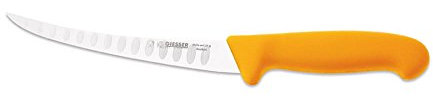 Johannes Giesser Messerfabrik Ausbeinmesser mit Kullenschliff Messer, Grau, 17 cm