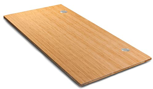 VWINDESK 60 x 30 x 1 Inch 100% Solid Bamboo Desk Table Top Only,for Standing Desk Home Office Desk with 60mm Grommets(Right Angle)