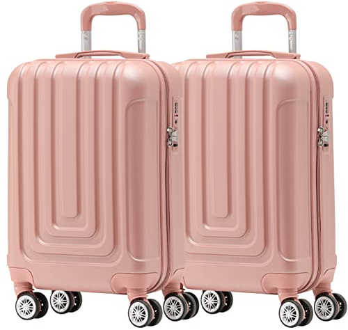 Flight Knight Premium Lightweight Hartschalenkoffer - 8 Spinner-Rader - TSA-Schloss & USB-Anschluss - Zugelassen Fur Uber 100 FluggesellschaftenEinschließlich EasyJet, Ryanair & Jet2-55x35x20cm