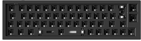 Keychron Q9 Mechanisches Tastatur-Kit, 40% ISO-Layout, programmierbar mit QMK/VIA, CNC-gefrästes Aluminiumgehäuse, RGB, 3-/5-Pin-kompatibel, Barebone-Gaming-Kit für Windows/Mac, Schwarz | Kabelgebundenes Barebone-Tastaturkit, CNC-Aluminiumgehäuse, USB-C, programmierbar über QMK/Launcher, RGB, für Mac und Windows