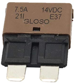 Leeadwaey Flachsicherung Leitungsschutzschalter Automatischer Reset Marine (niedriges Profil) 7,5 A