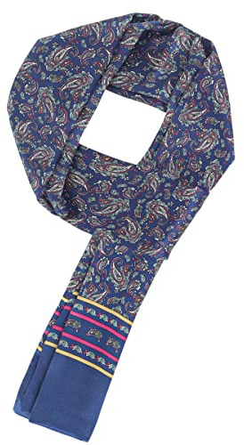 WANYING Edler Seidenschal für Herren 100% Seide 11 Momme Herrenschal Schaltuch Doppelseite für Frühjahr Sommer Herbst Casual Business 155×26cm