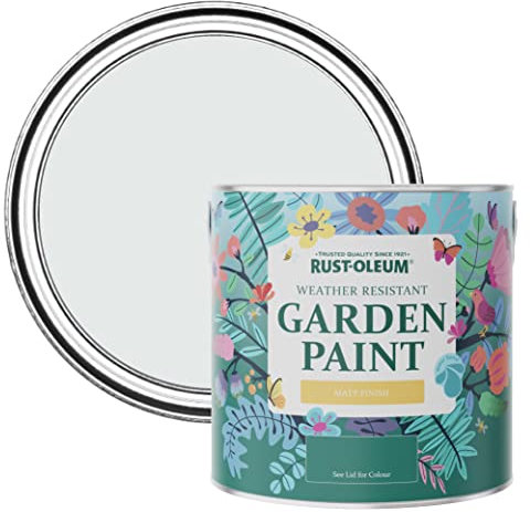 Rust-Oleum Grey Mould-Resistant Garden Paint In Matt Finish - Monaco Mist 2.5L