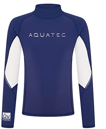AQUATEC Rashguards pour Enfants - Manches Courtes & Longues (Manches Longues, 13-14 Ans)