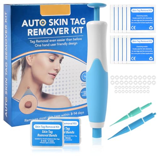 ACWOO Rimozione della Verruca Peduncolare Kit, Auto Skin Tag Remover, 2 in 1 Elimina Fibromi Penduli 2-8 mm, Rimozione Dell'etichetta della Pelle, Fall Off Kit a Casa