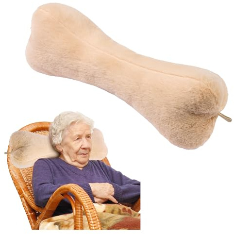 Jiangding Coussin de cou en forme d'os doux pour canapé, fauteuil, fauteuil inclinable, chaise de bureau, avion, sommeil, voyage. Excellent soulagement de la douleur, soutien du cou, de la tête et de