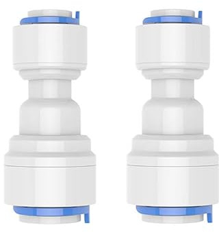 PAROAD Gerader Reduzierverbinder 3/8 auf 1/4 – Schnellverbinder Steckkupplung für Schlauch und Rohr, für Side by Side Kühlschrank, Wasserfilter und Osmoseanlage