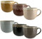 ARCA, Set 6 Tazze Reactive Jumbo, Realizzate in Ceramica, Semplici e Pratiche, Lavabili in Lavastoviglie, Colori Assortiti, Capacità 450 ml, 11x9 cm