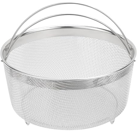 Passoire en acier inoxydable – Passoire en métal, panier d'égouttement sûr pour les légumes | Panier de rangement innovant avec poignée et pieds, passoire de cuisine polyvalente pour poêle à frire