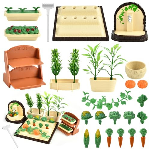 Accessoires de Jardin Miniatures,Miniature Jardin Ornements, Decoration de Jardin Mini, Kit Miniature Jardin pour Décoration de Maison de Poupée, Mini Jardin
