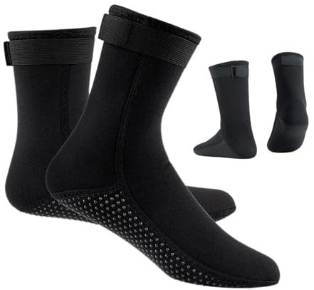 Generisch Wassersocken, Neoprensocken | 3 mm Neopren-Wasserstiefel | Kurz geschnittene, rutschfeste Thermosocken zum Schwimmen, verschleißfeste Socken zum Schnorcheln, Beachvolleyball und Sandfußball