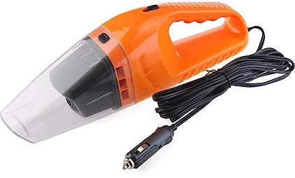 GRIRIW 120w Aspirapolvere Auto Arancione Con Turbo Potente Filtro Efficiente e Cavo Lungo Collegamento Per Camper e Casa